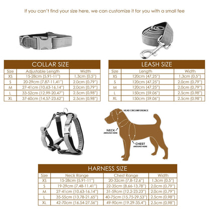 Black Personalised Female or Male Dog Collar with Name, Custom H-Style Dog Harness or Leash, Bow, Poop Bag Holder for Wedding or Daily Use