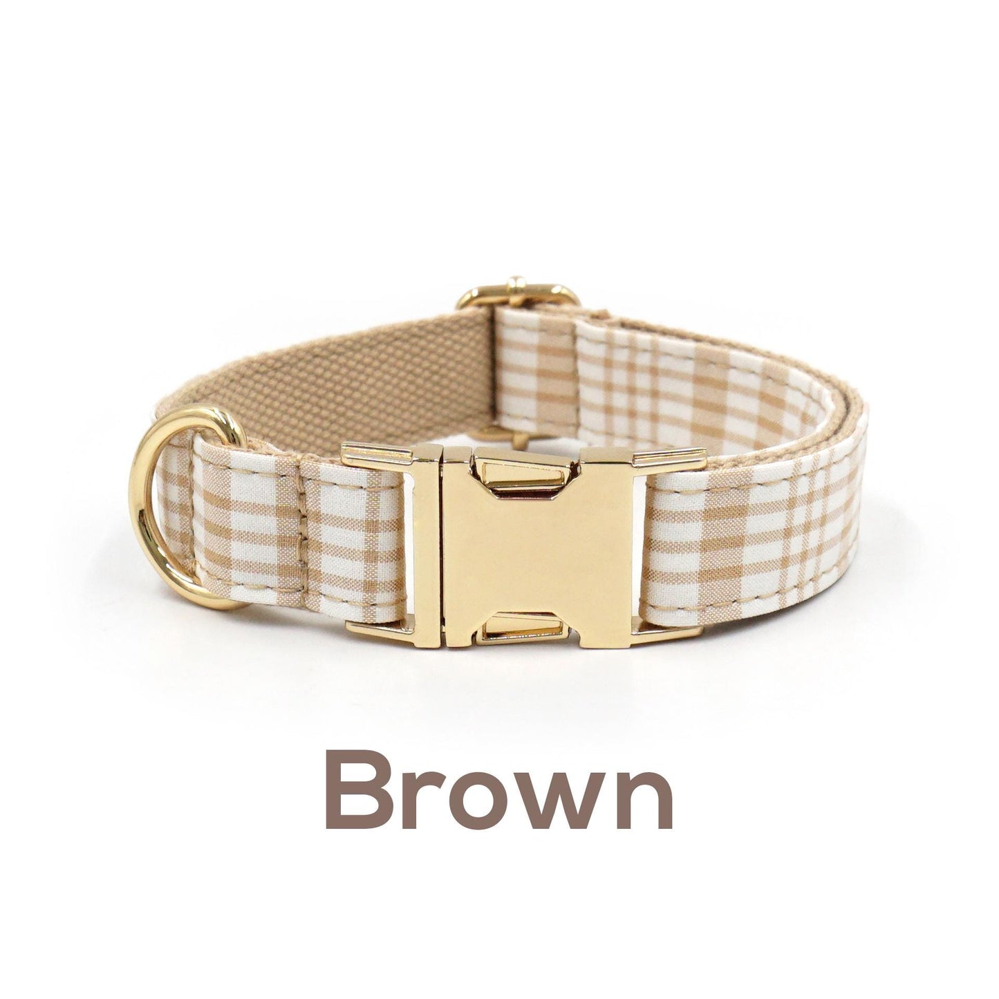 Plaid Dog Collar, Personalised Tag, Plaid Tartan Dog Collar and Leash or Bow, Collar for Male Dog, Engraved Name on Dog Collar, Boy Collar