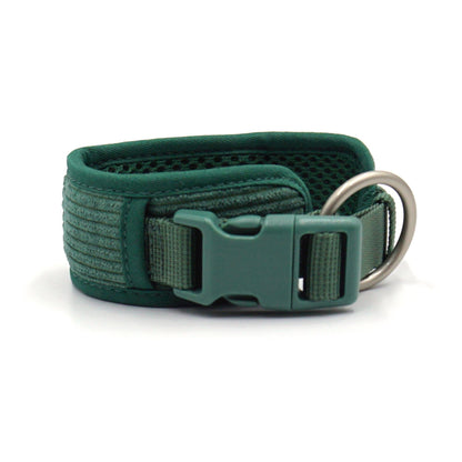 Personalised Dog Collar or Dog Harness Set - Green No Pull Dog Harness - Dog Leash - Poop Bag Holder - Treat Bag