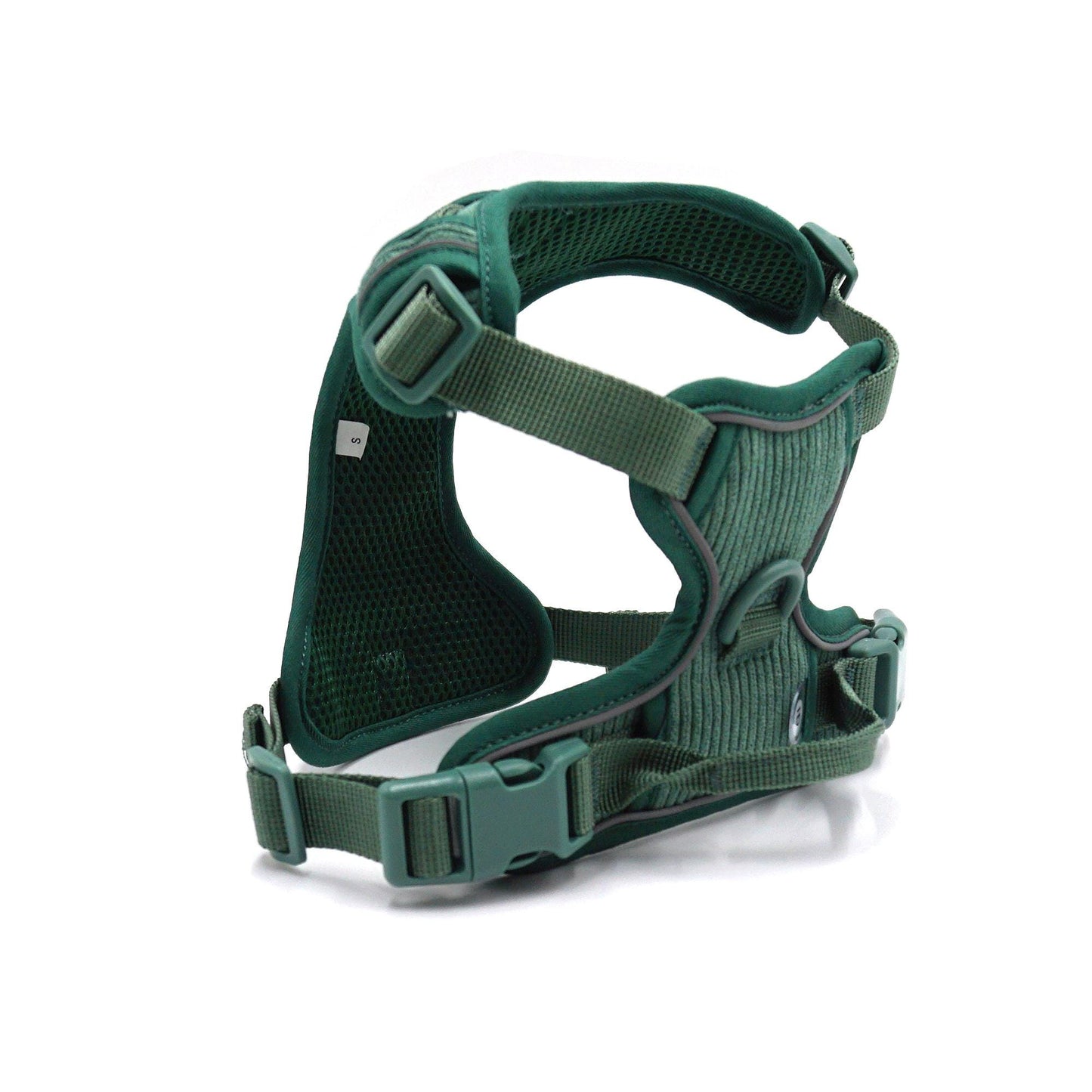Personalised Dog Collar or Dog Harness Set - Green No Pull Dog Harness - Dog Leash - Poop Bag Holder - Treat Bag