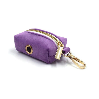 Purple Dog Collar, Custom Lace H-Style Dog Harness with Name, Velvet Dog Poop Bag, Leash, for Wedding
