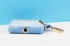 Blue Dog Collar, Custom Lace H-Style Dog Harness with Name, Velvet Dog Poop Bag, Leash, for Wedding, Different Combo
