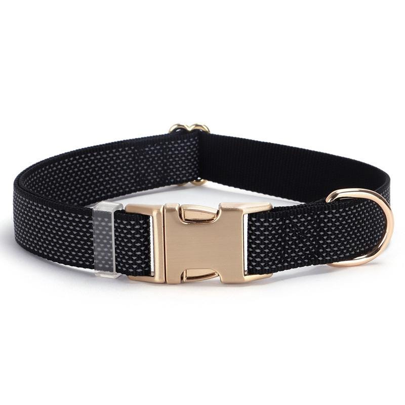 Personalised Reflective Dog Collar, Reflective Flat Collar, Nylon Webbing Collar, Unisex Collar, Red, Black, Green, Pink, Blue, Orange