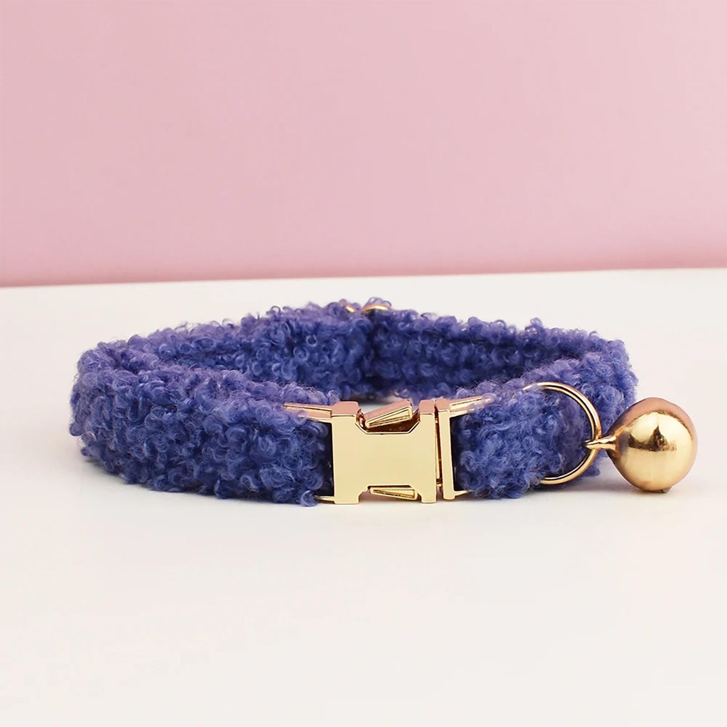 Teddy Bear Cat Collar, Personalised Tag, Fluffy Fleece Cat Collar with Bell or Bow, Custom Name Cat Collar, Engraved Name on Puppy Collar