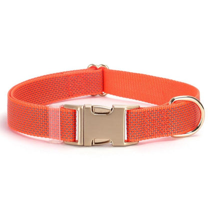 Personalised Reflective Dog Collar, Reflective Flat Collar, Nylon Webbing Collar, Unisex Collar, Red, Black, Green, Pink, Blue, Orange