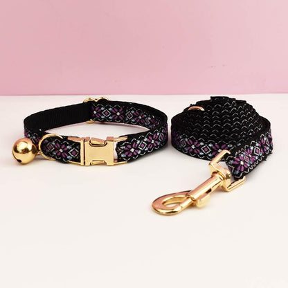 Personalised Embroidery Cat Collar, Custom Tag, Custom Cat Collar with Bell or Leash, Collar for Male Cat, Engraved Name on Puppy Collar
