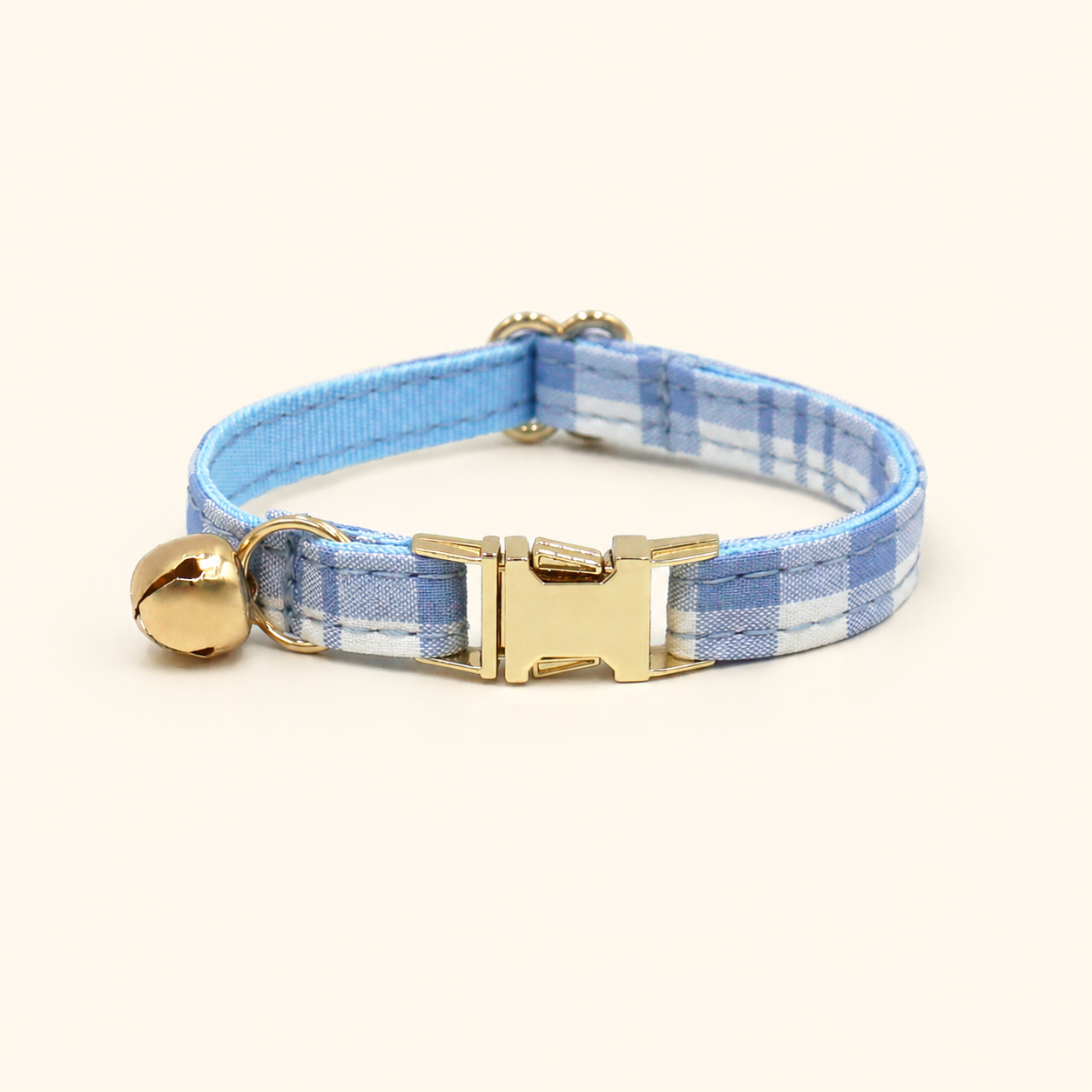 Plaid Tartan Cat Collar - Blue