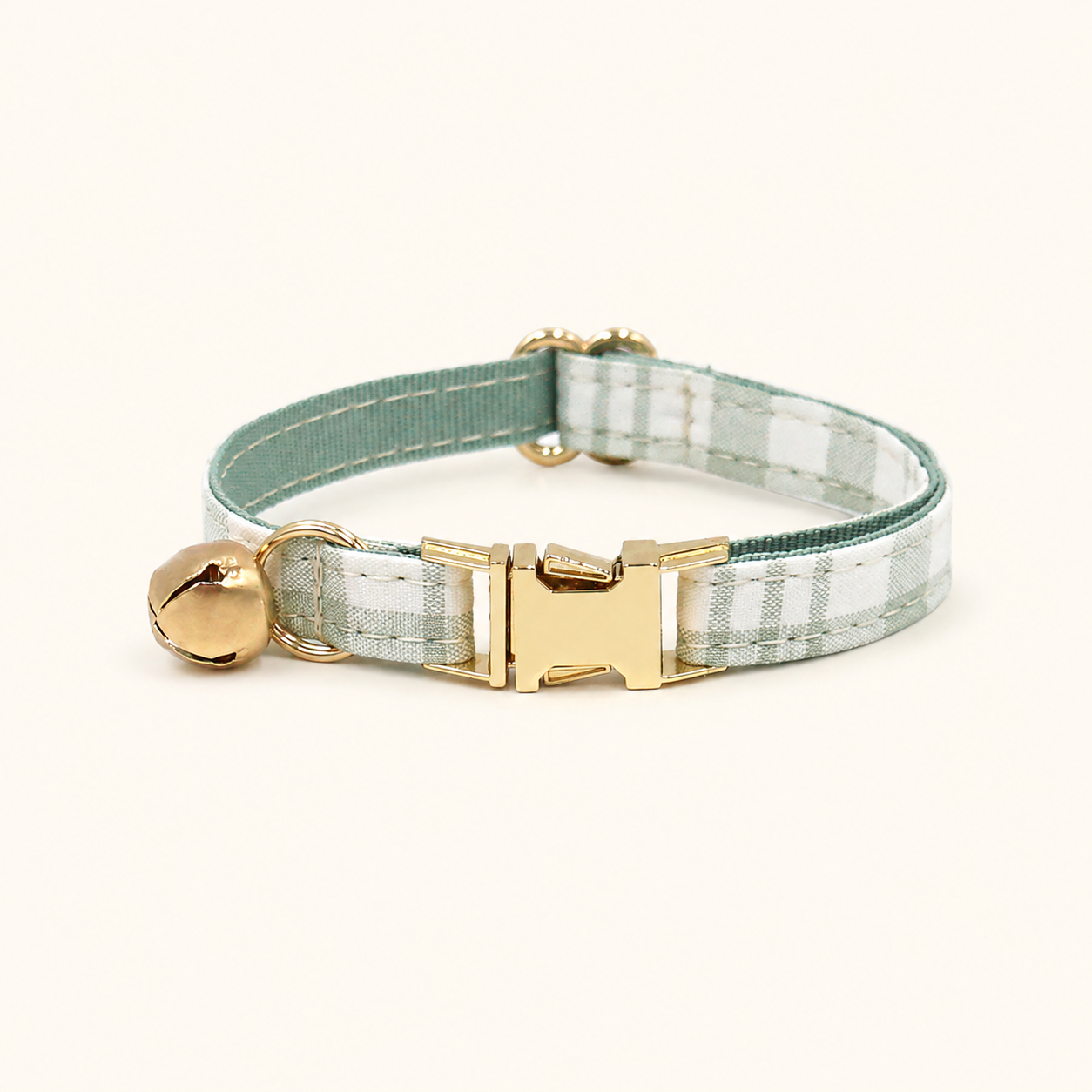 Plaid Tartan Cat Collar - Green