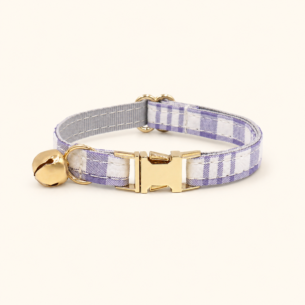 Plaid Tartan Cat Collar - Purple
