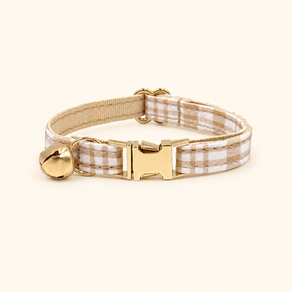 Plaid Tartan Cat Collar - Yellow