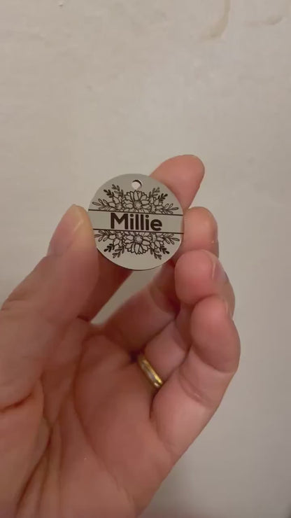 Customised Stainless Steel Pet ID Tag - Personalised with Your Pet's Name and Contact - Front and Back Engraving for Dogs and Cats