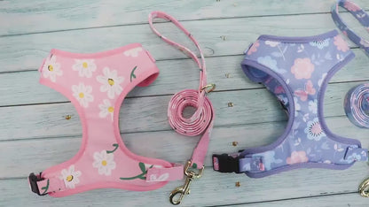 Personalised Dog Collar in Pink and Gorgeous Daisy Floral Pattern