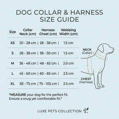 Personalized Dog Collar & Harness Set - Khaki Plaid (Light Blue Theme)
