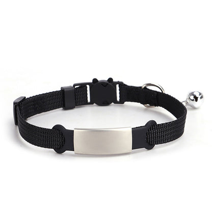Personalised Cat Collar with Breakaway Buckle, Silent Tag Bell, 8 Bright Colors