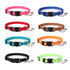 Personalised Cat Collar with Breakaway Buckle, Silent Tag Bell, 8 Bright Colors