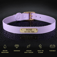 water resistant custom dog collar