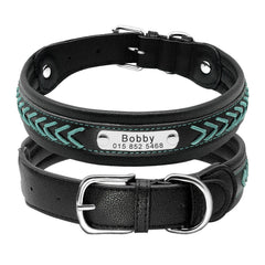 Personalized Leather Large Pet Collars