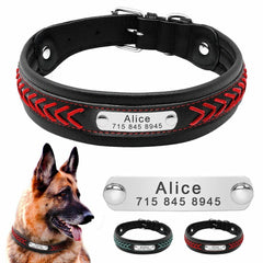 Personalized Leather Large Pet Collars
