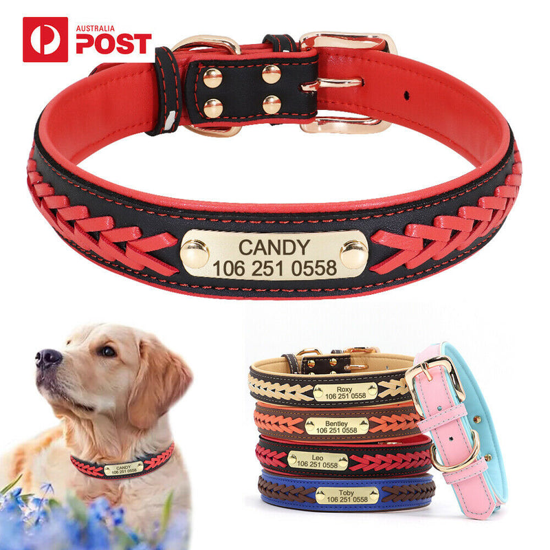 Hand Braided Dog ID Tag Collar