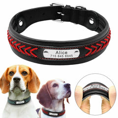 Personalized Leather Large Pet Collars