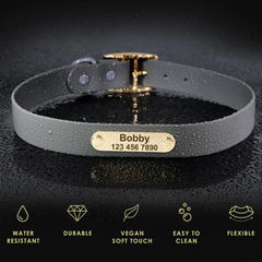 Custom engraved dog collars or leashes set for small and large dogs are made of high-quality water-proof PVC material
