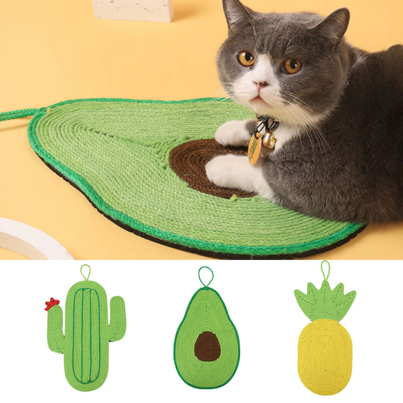 Pet Cat Scratching Mat Cute Kitten Scratcher Toy Accessories Sisal Cat Scratching Post Cats Claw Grinding Furniture Pet Supplies