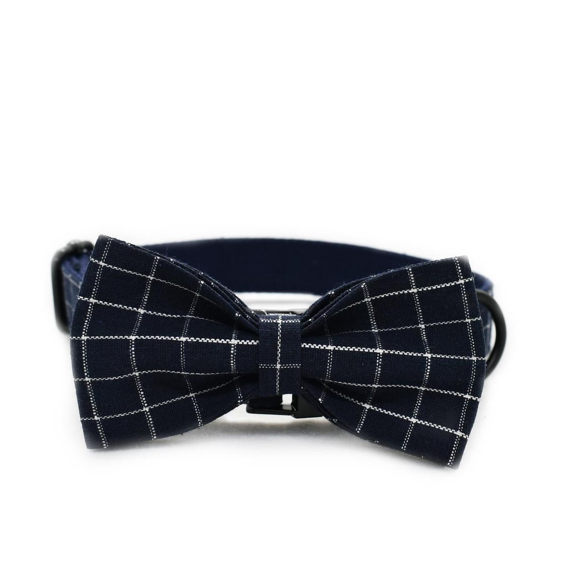 Blue/Gray Plaid Custom Collar
