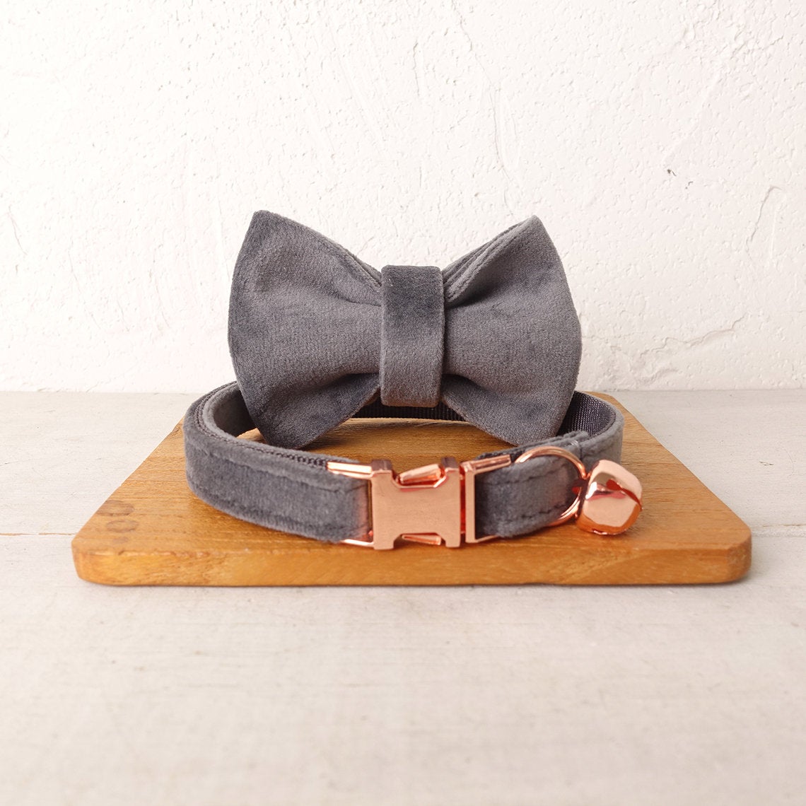 Personalised Thick Velvet Puppy Dog Collar