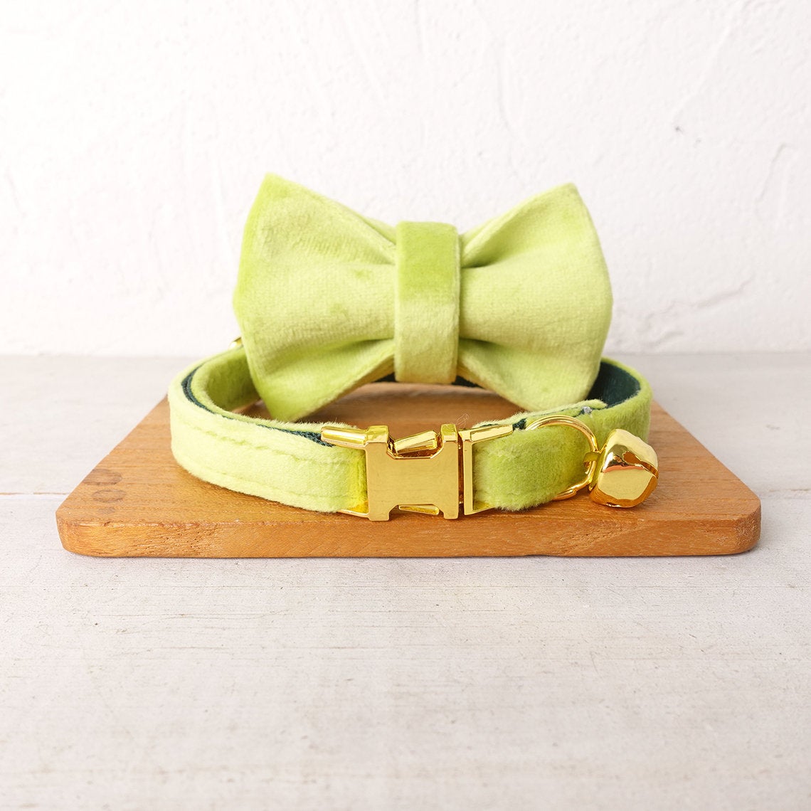 Personalised Thick Velvet Puppy Dog Collar