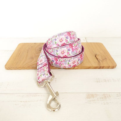 Personalised Bow Tie Floral Dog Collar Set