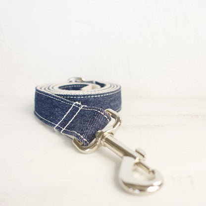 Custom JEAN Dog Collar Bow Tie Set
