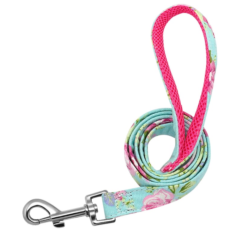 Custom Floral Engraved Dog Collar or Leash
