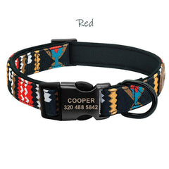 Custom Geometric Pattern Comfy Dog Collar