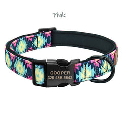 Custom Geometric Pattern Comfy Dog Collar
