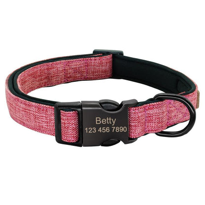 Laser Engraved Plain Customised Dog Collar