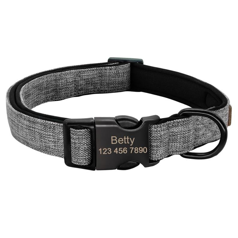 Laser Engraved Plain Customised Dog Collar