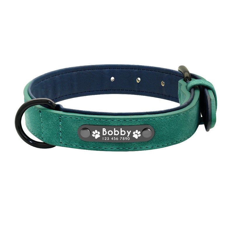 Personalised Faux Leather Dog Collar