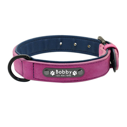 Personalised Faux Leather Dog Collar