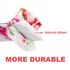 Custom Engraved Floral Dog Collar, Leash, Poop Bag