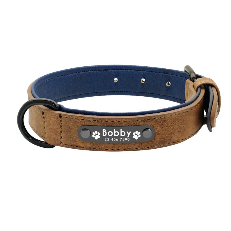 Personalised Faux Leather Dog Collar