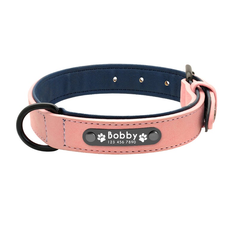Personalised Faux Leather Dog Collar