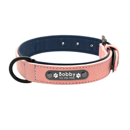 Personalised Faux Leather Dog Collar