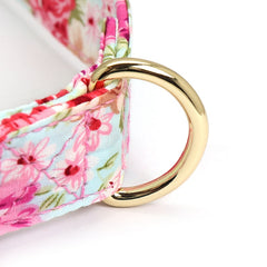 Custom Engraved Floral Dog Collar, Leash, Poop Bag