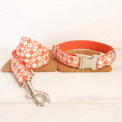 Biscuit Pattern Dog Collar/Leash/Bowtie