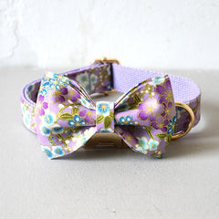 Handmade Personalized Floral Dog Collar Set