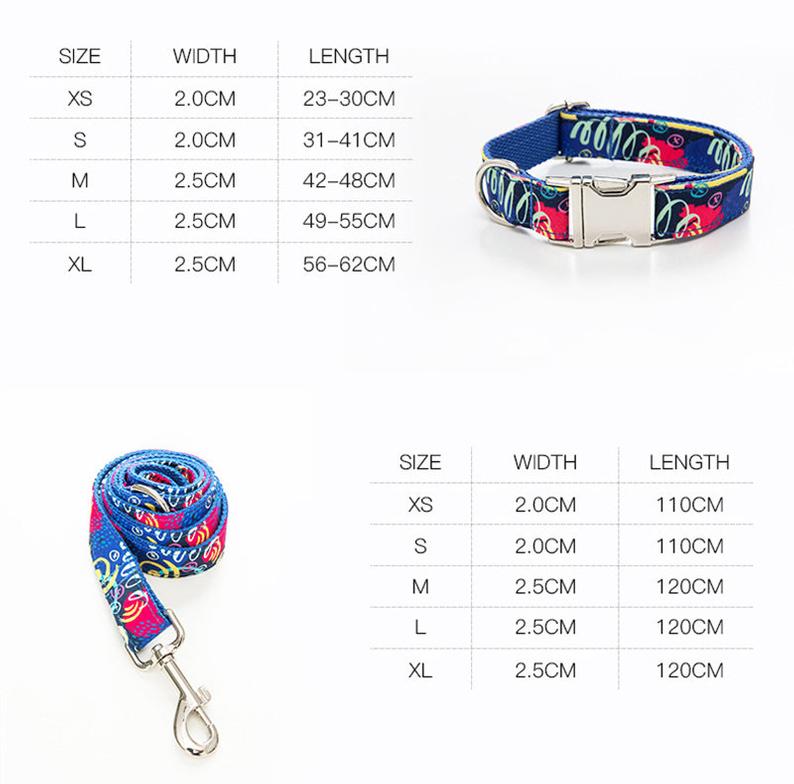 Graffiti Design Custom Dog Collar Set