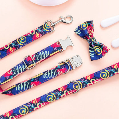 Graffiti Design Custom Dog Collar Set