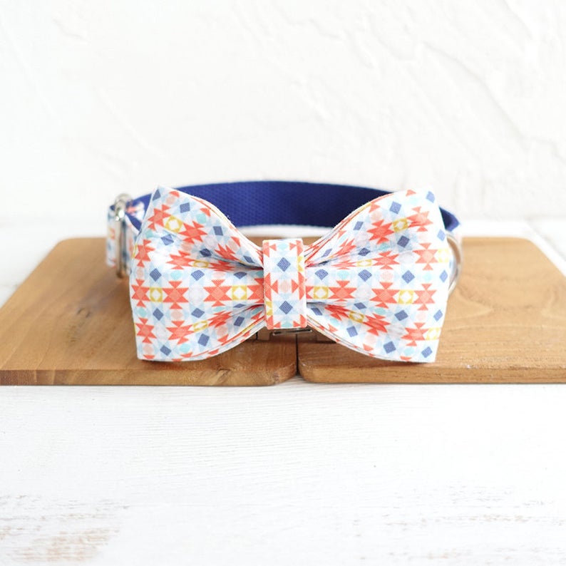 Biscuit Pattern Dog Collar/Leash/Bowtie