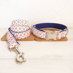 Biscuit Pattern Dog Collar/Leash/Bowtie