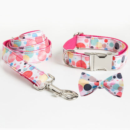 Colorful Bubble Design Collar Bowtie Set